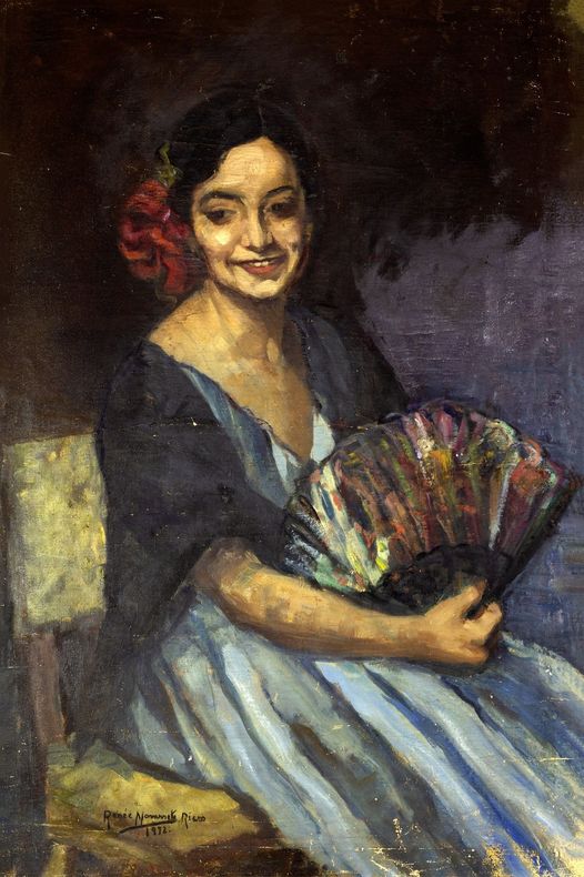 Renée Navarrete Risco (1906-1999) pintora peruana. “Panchita”. Retrato.